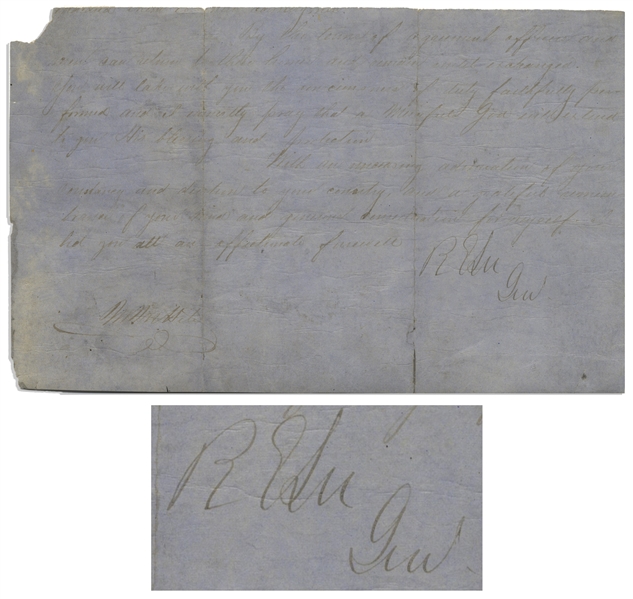 Robert E. Lee Signed Partial General Order No. 9, Bidding Farewell to His Army -- Lee Signs With His Rank of Genl
